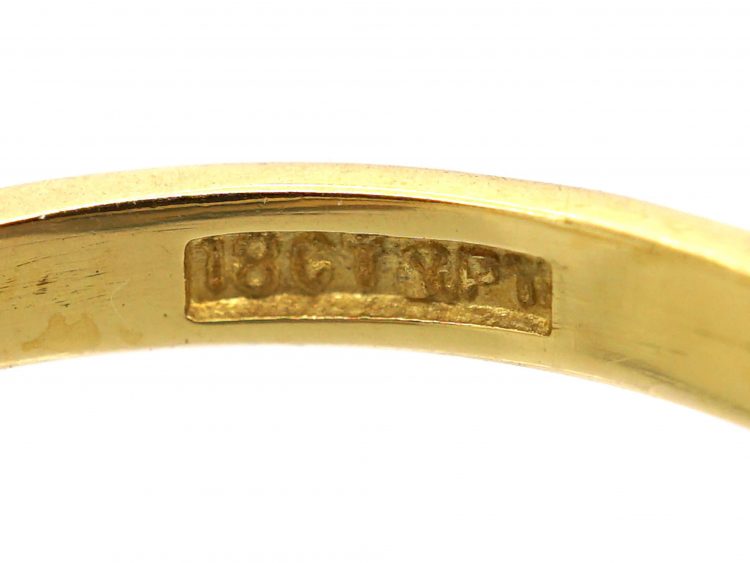 Early 20th Century Diamond Solitaire Ring with Diamond Set Shoulders