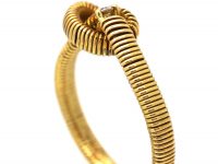 Vintage 18ct Gold Lover's Knot Ring set with a Diamond