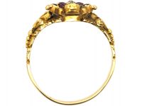 Georgian 15ct Gold Regard Pansy Ring