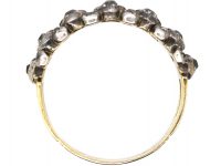 Georgian 15ct Gold & Silver Ring set with Diamonds