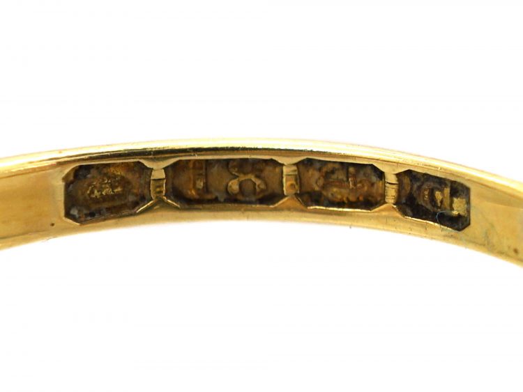 Edwardian 18ct Gold Ruby & Diamond Twist Ring