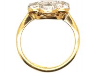 Edwardian 18ct Gold & Platinum, Diamond Daisy Cluster Ring