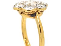 Edwardian 18ct Gold & Platinum, Diamond Daisy Cluster Ring