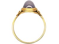 Arts & Crafts 18ct Gold Ring set with a Star Sapphire