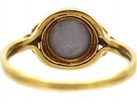 Arts & Crafts 18ct Gold Ring set with a Star Sapphire
