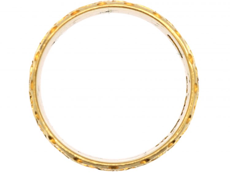 Early 20th Century 18ct Gold Wedding Ring with Ivy Leaf Motifs