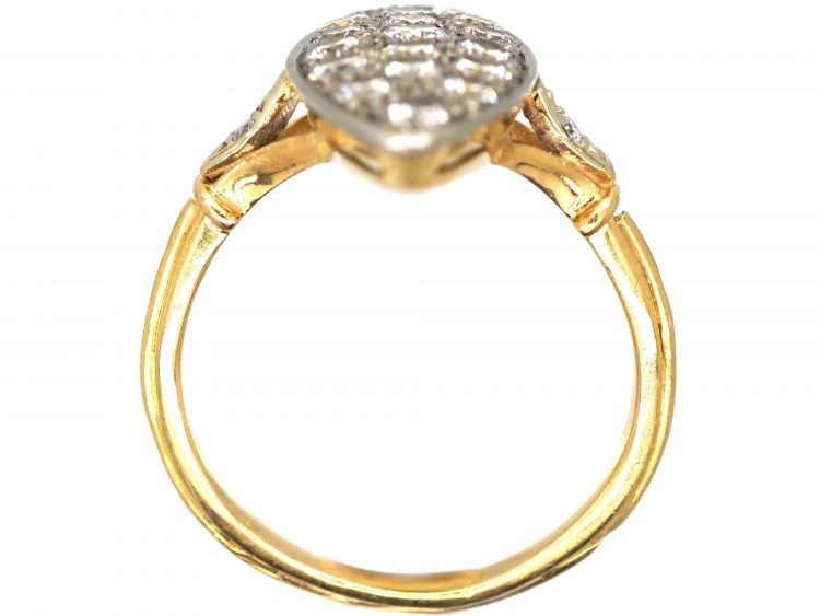 French Belle Epoque 18ct Gold Marquise Diamond Ring