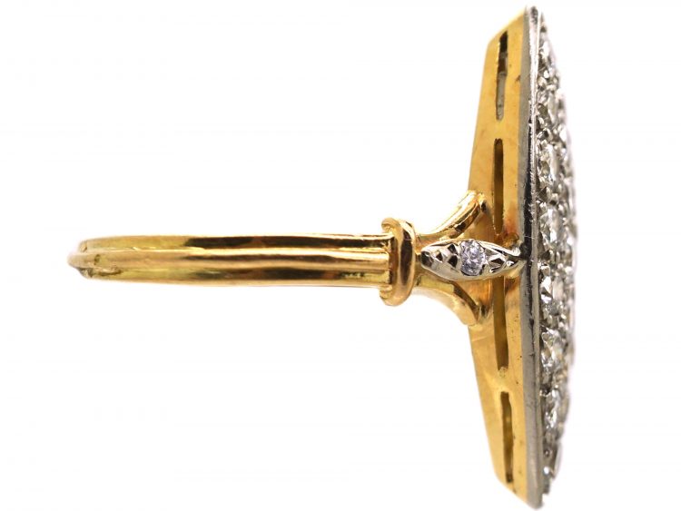 French Belle Epoque 18ct Gold Marquise Diamond Ring