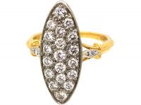 French Belle Epoque 18ct Gold Marquise Diamond Ring