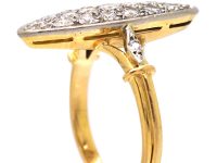 French Belle Epoque 18ct Gold Marquise Diamond Ring
