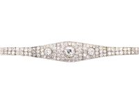 Early 20th Century Platinum Diamond Bracelet Early 20th Century Platinum Diamond Bracelet