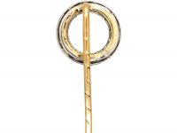 Art Deco Platinum & 15ct Gold Winning Post Tie Pin set with Diamonds