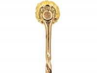 Edwardian 18ct Gold Tie Pin set with a Diamond