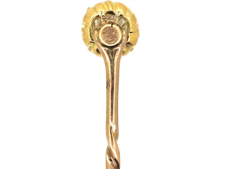 Edwardian 18ct Gold Tie Pin set with a Diamond