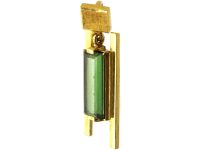 1980's 18ct Gold Pendant set with a Green Tourmaline