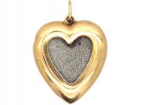 Edwardian 15ct Gold, Natural Split Pearl & Diamond Heart Shaped Pendant