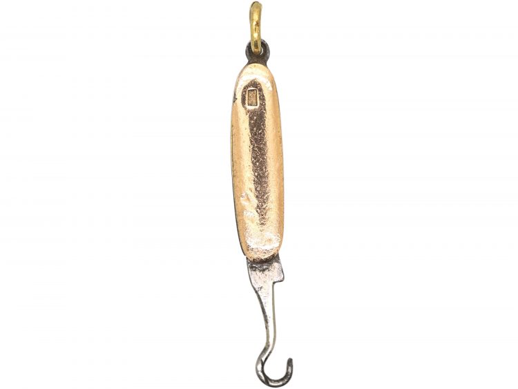 Victorian 9ct Gold Miniature Button Hook