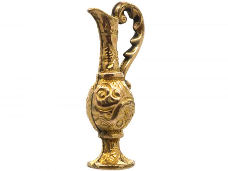 Victorian 9ct Cased Gold Wine Ewer Charm