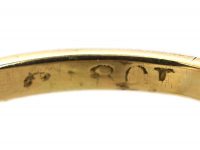 Edwardian 18ct Gold & Platinum Two Diamond Crossover Ring
