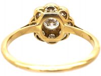 Edwardian 18ct Gold & Platinum, Diamond Daisy Cluster Ring
