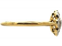 Edwardian 18ct Gold & Platinum, Diamond Daisy Cluster Ring