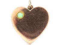 Victorian 9ct Gold Heart Shaped Pendant set with an Opal Victorian 9ct Gold Heart Shaped Pendant set with an Opal