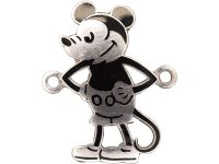 Vintage German Silver & Black Enamel Mickey Mouse Vintage German Silver & Black Enamel Mickey Mouse