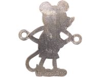 Vintage German Silver & Black Enamel Mickey Mouse