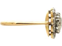 Edwardian 18ct Gold & Platinum Cluster Ring set with 1 Carat Diamond