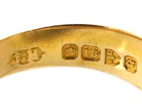 Victorian 18ct Gold Buckle Ring set with Diamonds