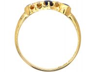 Edwardian 18ct Gold, Sapphire & Diamond Twist Ring