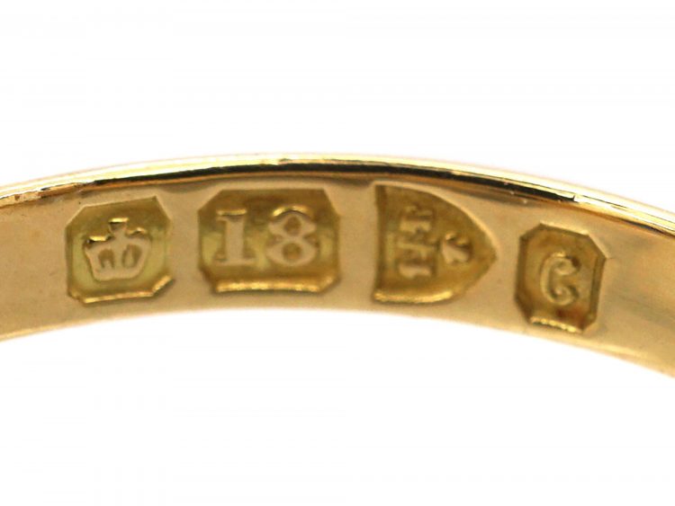 Edwardian 18ct Gold, Sapphire & Diamond Twist Ring
