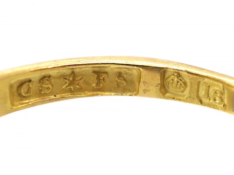Edwardian 18ct Gold, Sapphire & Diamond Five Stone Ring