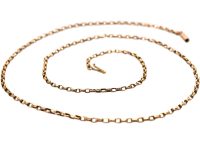 Victorian 9ct Rose Gold Thin Belcher Link Chain