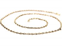 Victorian 9ct Gold Thin Belcher Link Chain