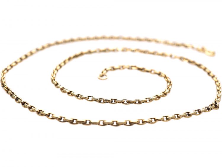 Victorian 9ct Gold Thin Belcher Link Chain