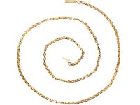 Edwardian 9ct Gold Chain with Barrel Clasp