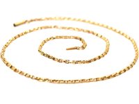 Edwardian 9ct Gold Chain with Barrel Clasp