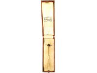 Art Deco 18ct & Black Enamel Gold Tie Pin of a Greyhound in Original Case