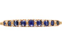 Edwardian 15ct Gold, Sapphire & Diamond Bangle Edwardian 15ct Gold, Sapphire & Diamond Bangle
