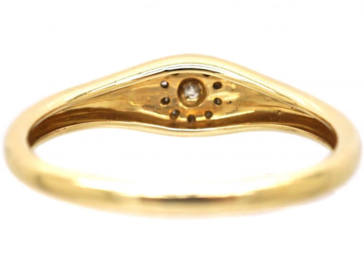 Early 20th Century 14ct Gold Small Diamond Cluster Ring