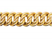 Edwardian 15ct Gold Double Curb Link Bracelet Edwardian 15ct Gold Double Curb Link Bracelet