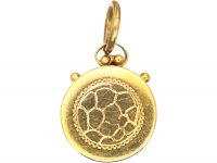 Early 20th Century Sun & Star Round Pendant set with a Diamond