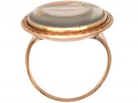 Georgian 9ct Gold Portrait Ring of a Gentleman