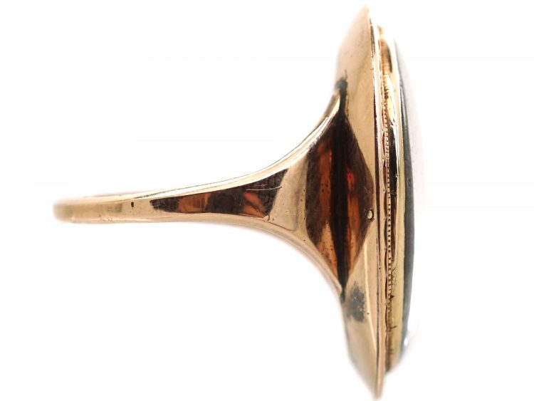 Georgian 9ct Gold Portrait Ring of a Gentleman