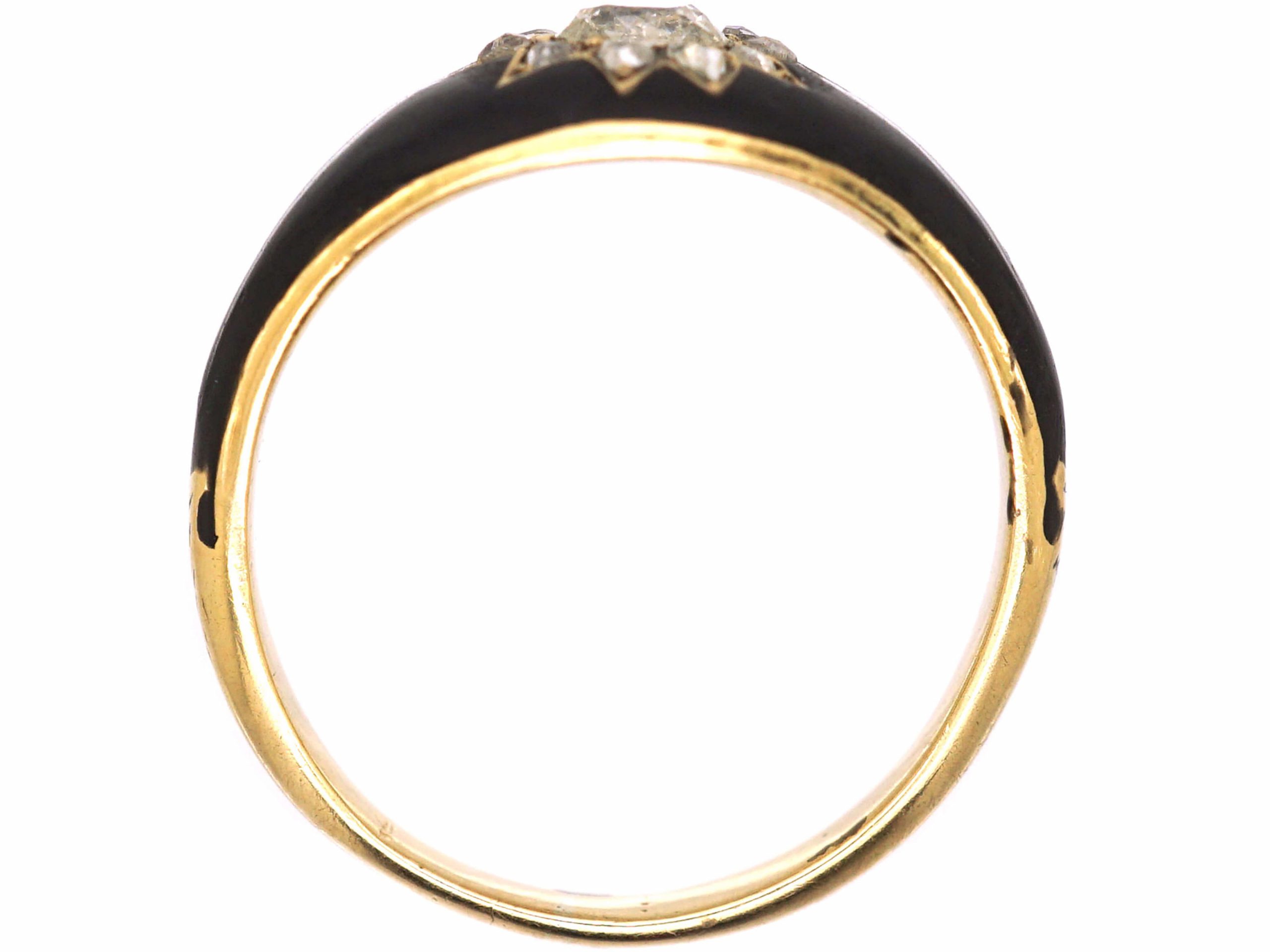Black Enamel Star Ring main image 0