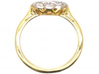 Edwardian 18ct Gold & Platinum, Diamond Daisy Cluster Ring