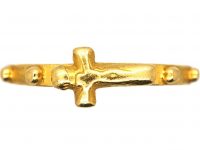 Victorian 18ct Gold Rosary & Cross Decade Ring Victorian 18ct Gold Rosary & Cross Decade Ring