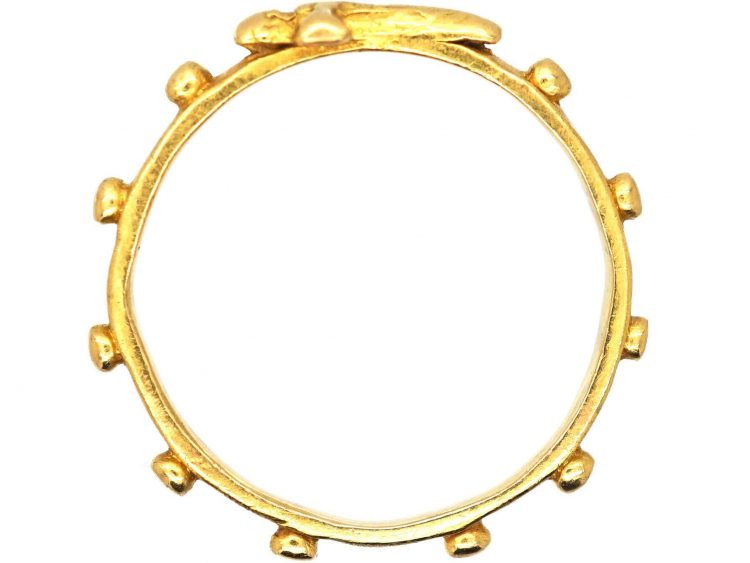 Victorian 18ct Gold Rosary & Cross Decade Ring