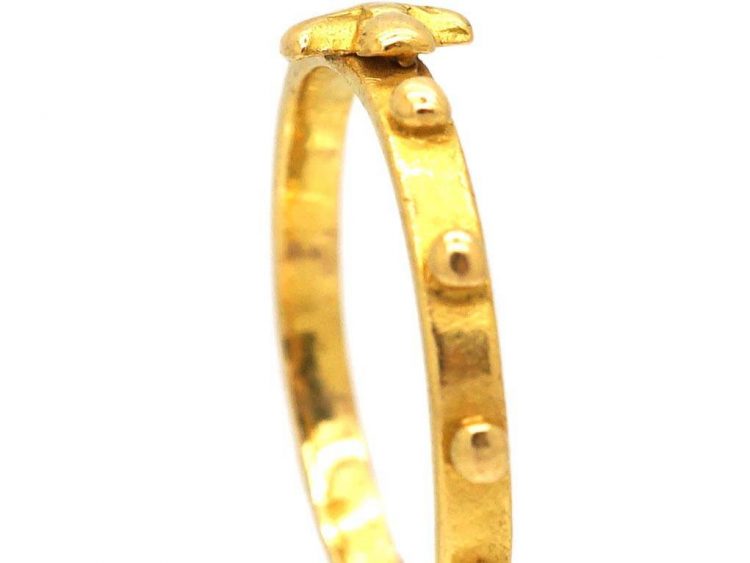 Victorian 18ct Gold Rosary & Cross Decade Ring